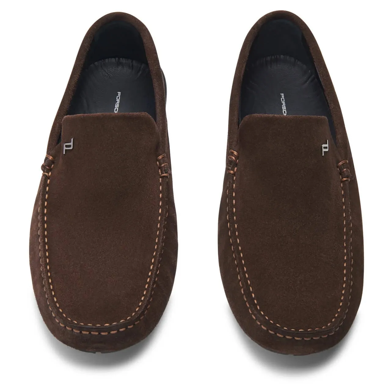 NEW Porsche Design Monaco Velours Espresso Moccasins US 9.5 MSRP $395