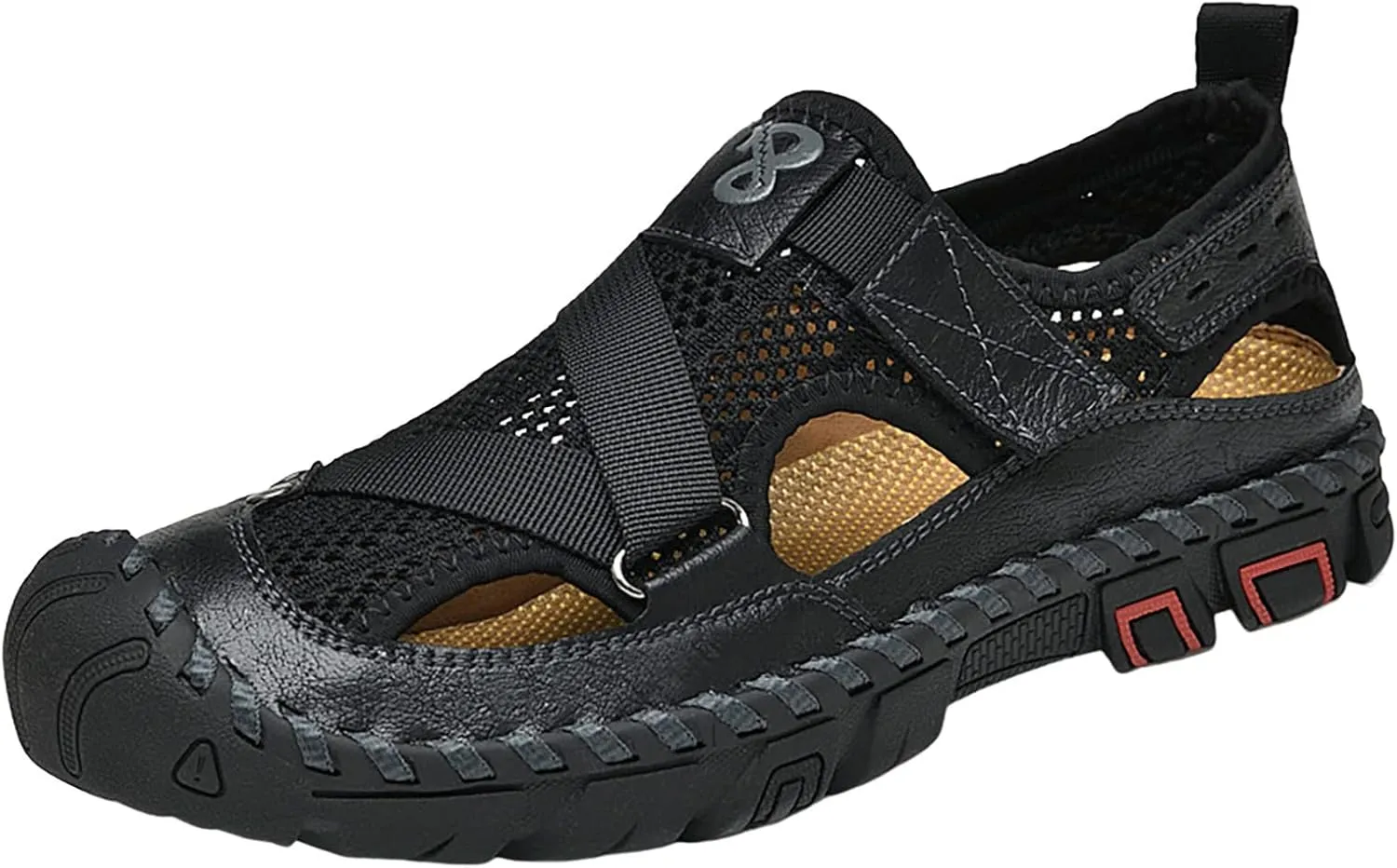 New Summer Sandals For Men's Breathable Korean Edition Slip On Cowhide Beach Leather Shoes Sandals for Men