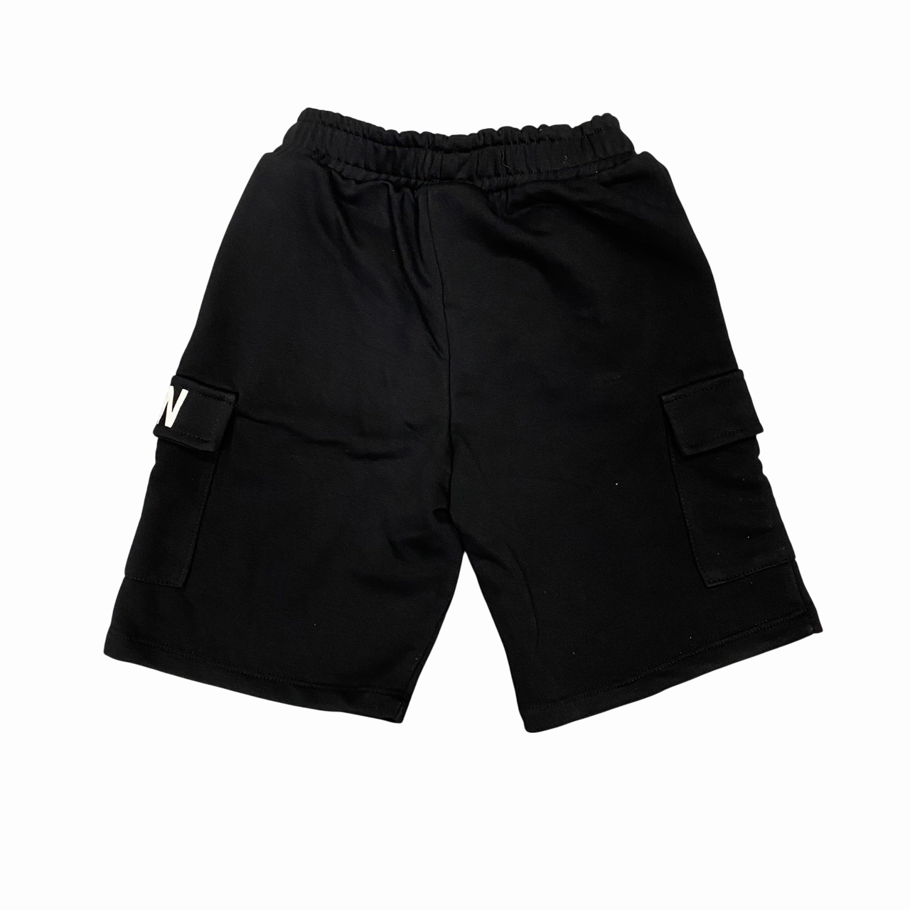 Icon pantaloncino sportivo cargo da ragazzo con logo IBSH00689 nero Secure Pocket Zippers