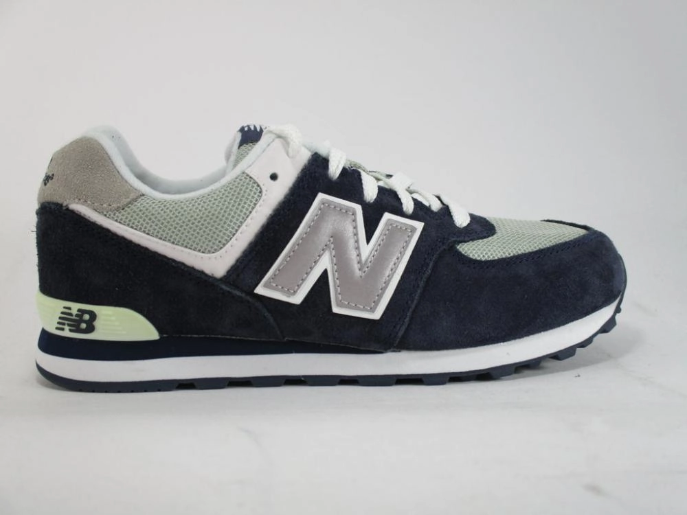 New Balance sneakers da ragazzo KL574NWG navy grey trail running shoes