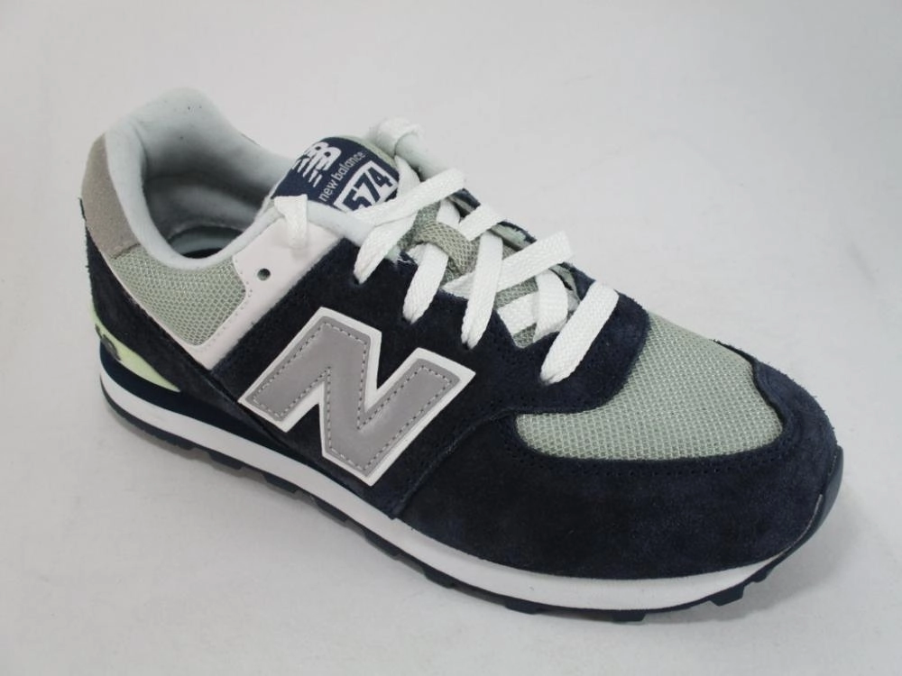 New Balance sneakers da ragazzo KL574NWG navy grey Agile Fit competitive - level shoes