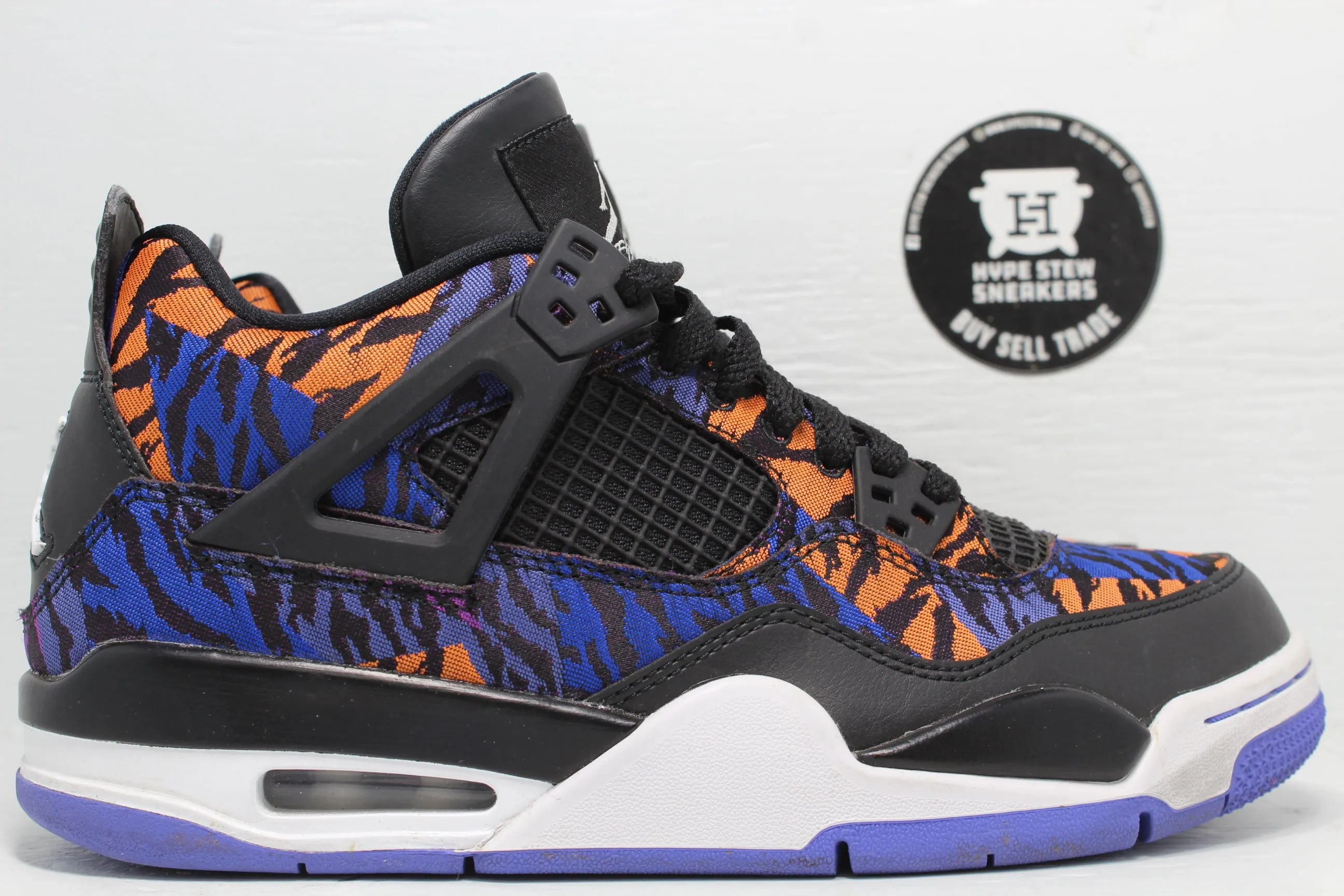Nike Air Jordan 4 Black Rush Violet (GS) No Insoles