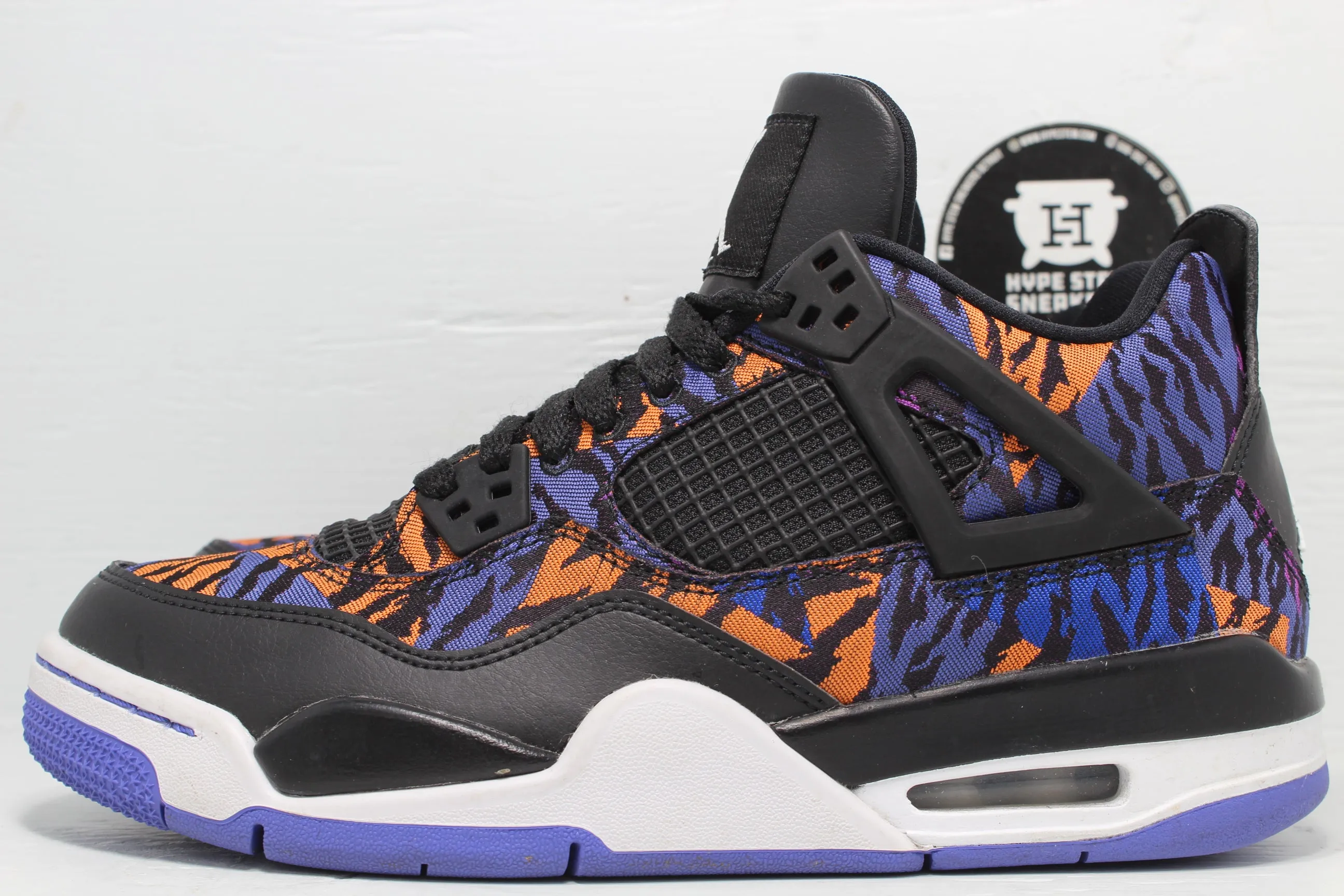 Nike Air Jordan 4 Black Rush Violet (GS) No Insoles