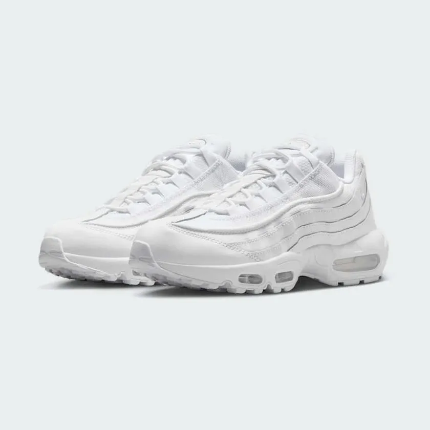 running in hot weather Nike Air Max 95 Essential White Running Shoes Men's CT1268 100