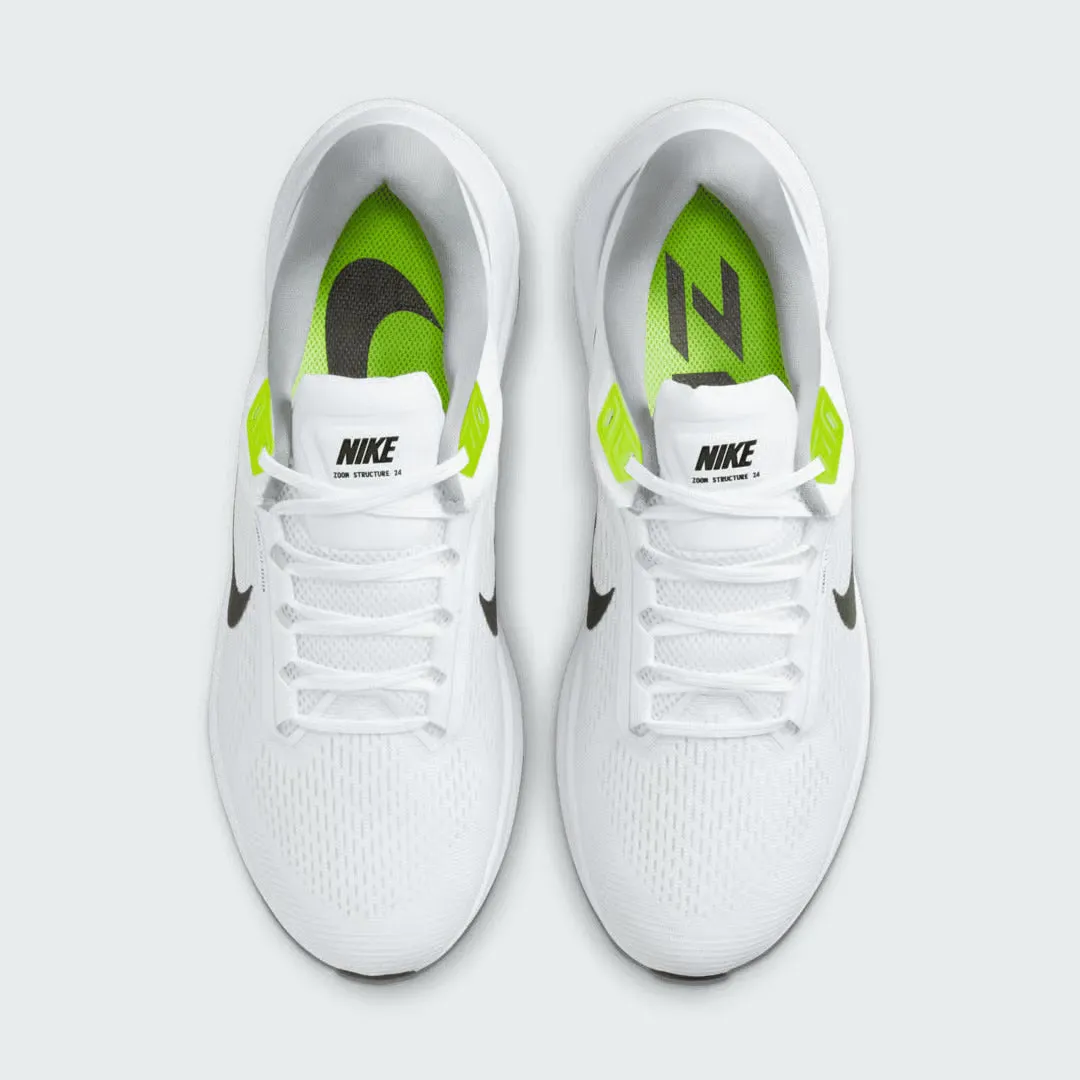 Phenomenal value Nike Air Zoom Structure 24 White Men's Running Trainers DR9879 100