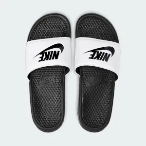 gusseted tongue running shoes Tight Weave Fabric Nike Benassi JDI Men's 343880 100