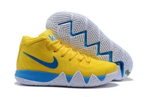 Nike Kyrie 4 Yellow Blue Men Basketball Shoes !!! CYBER MONDAY SALE !!!
