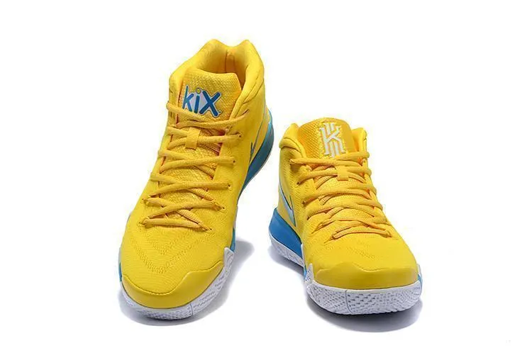 Nike Kyrie 4 Yellow Blue Men Basketball Shoes !!! CYBER MONDAY SALE !!!
