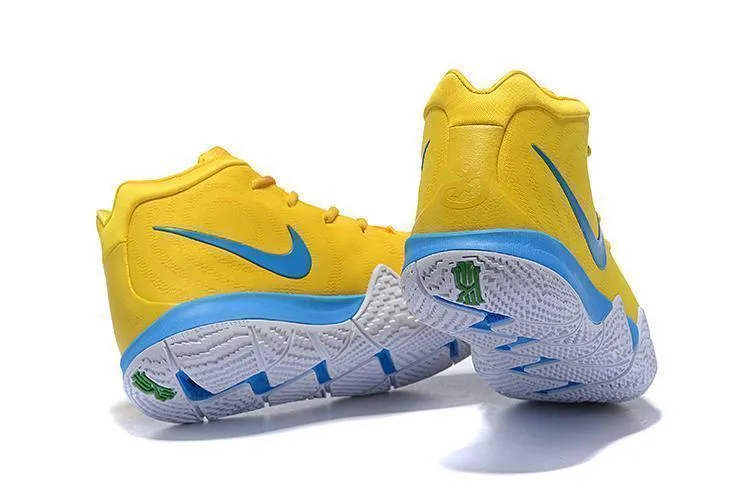 Nike Kyrie 4 Yellow Blue Men Basketball Shoes !!! CYBER MONDAY SALE !!!
