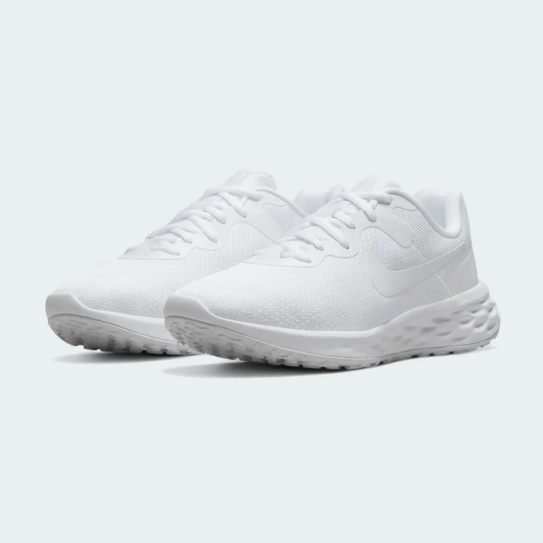 Nike Revolution 6 Women's Triple White Training Shoes DC3729 102 Foot Stability