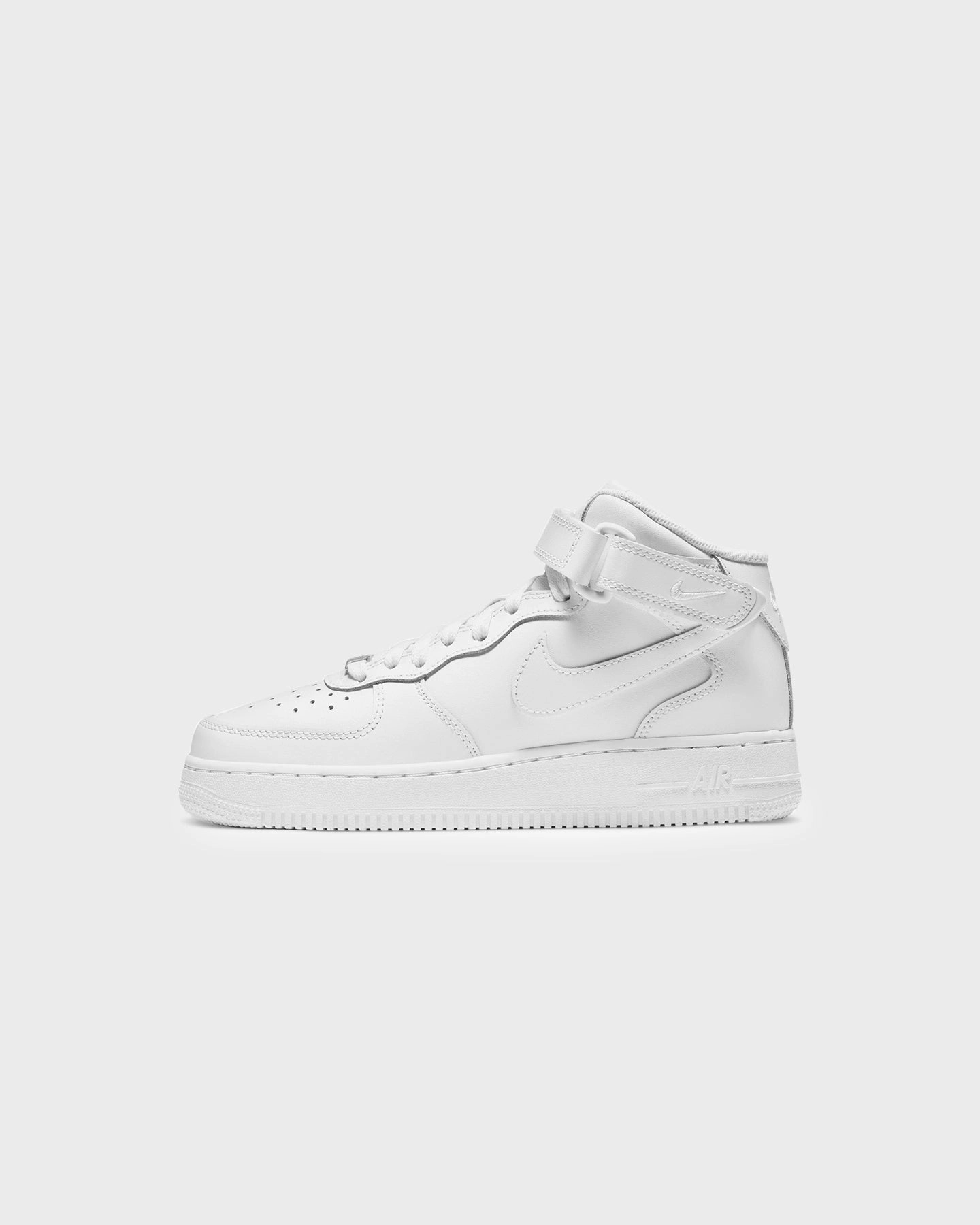 Nike Kids' Air Force 1 Mid LE (GS) White/White Ventilated Tongue Design