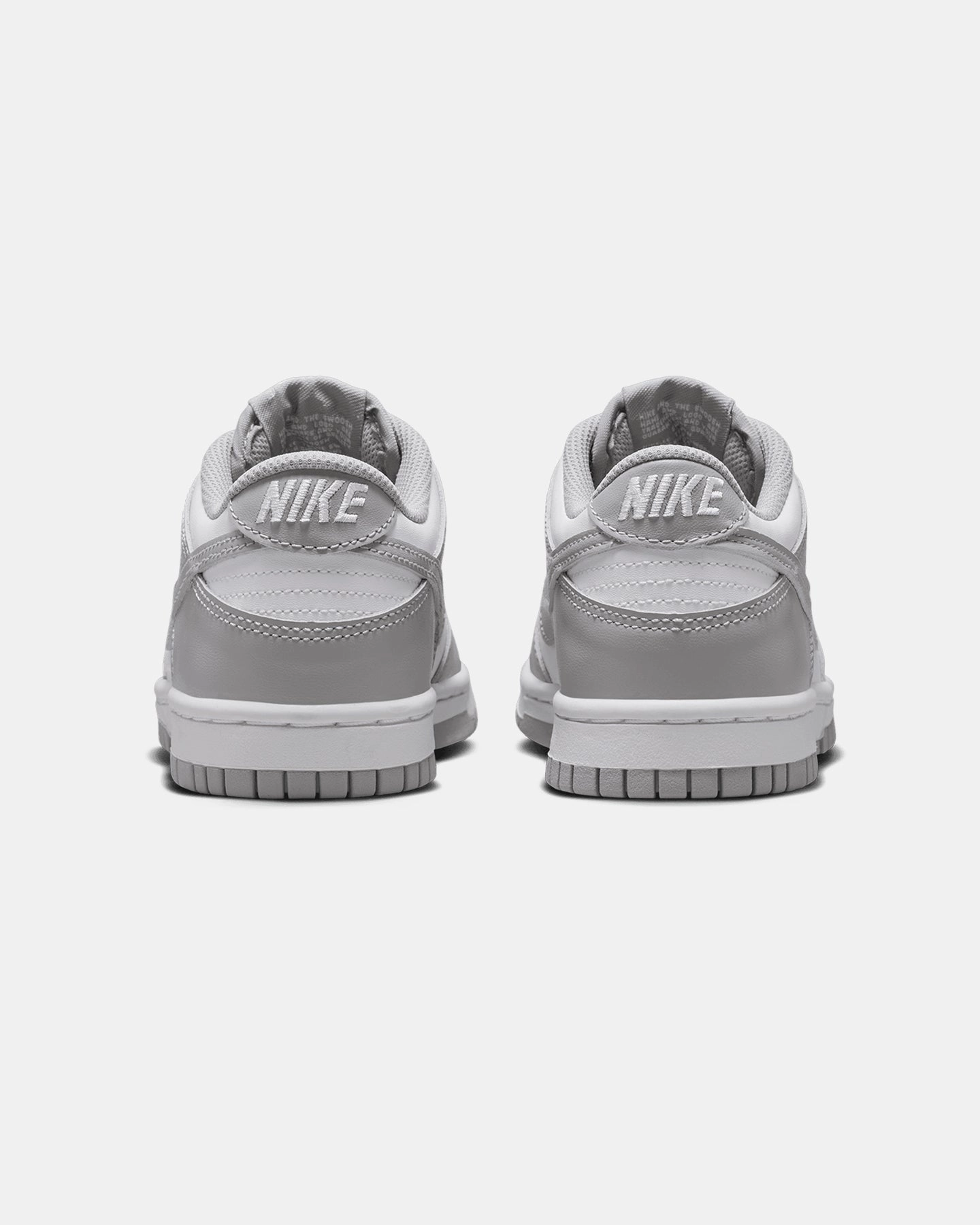 Nike Kids' Dunk Low (GS) White/Smoke Grey Sleek lines