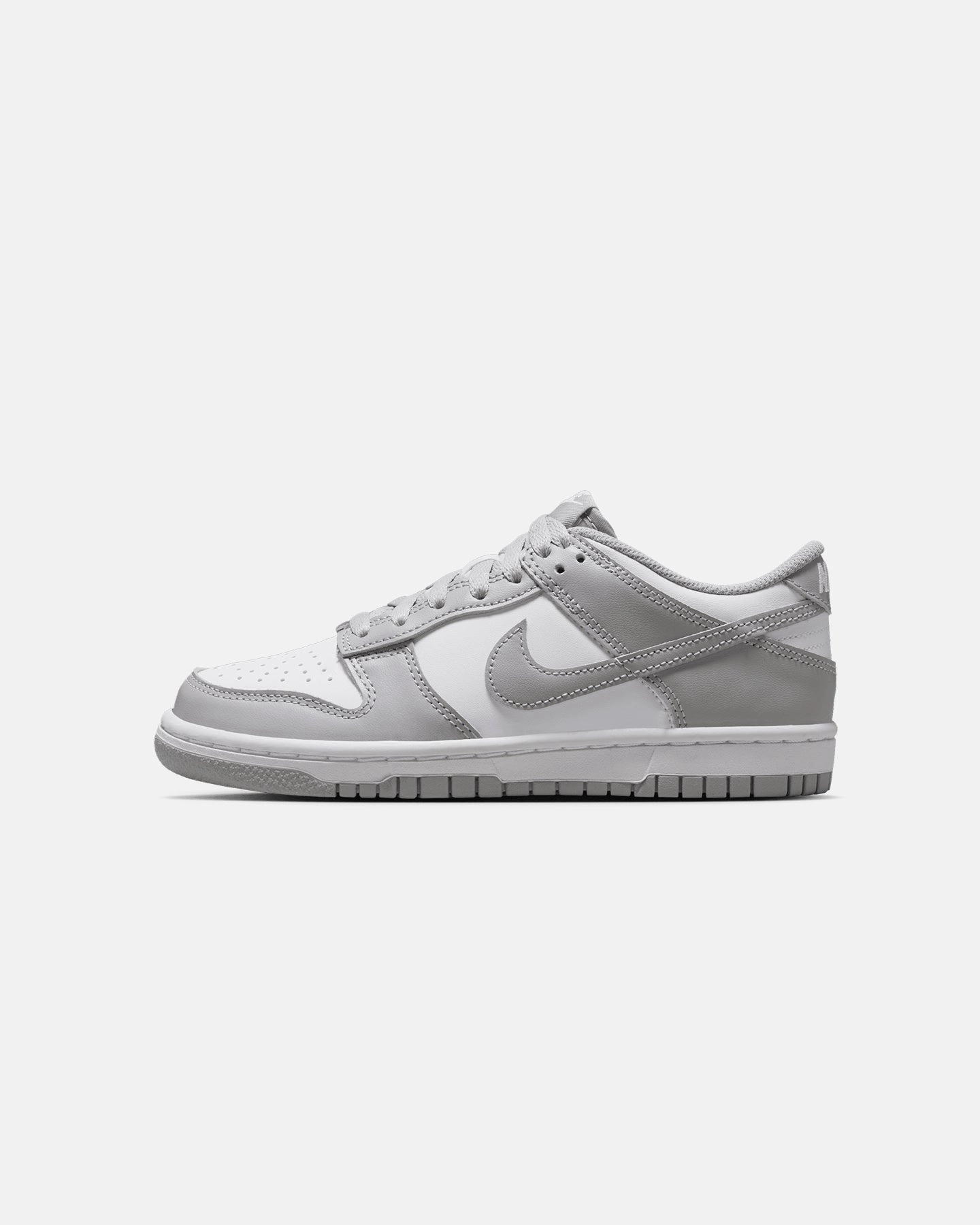 Lace Up Closure Mechanism Nike Kids' Dunk Low (GS) White/Smoke Grey