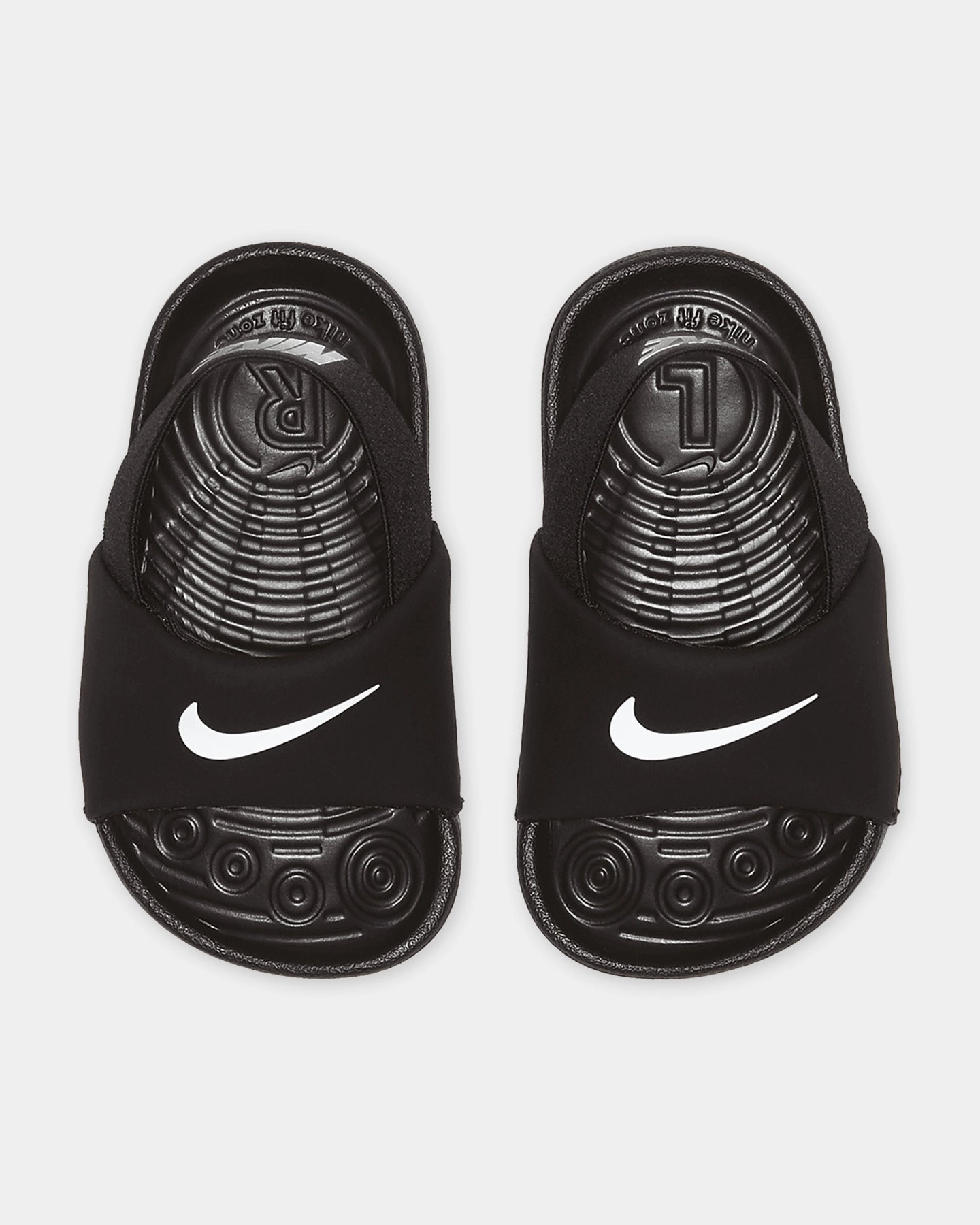 Nike Kids' Infant Kawa Slide Black/White Shock Control Ultra Soft Lining