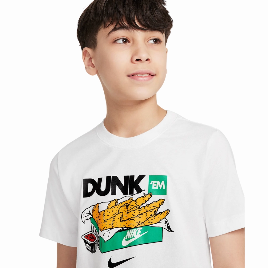 Summer Style Nike maglietta manica corta junior Dunk HQ3235-100 bianco