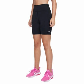 Nike pantaloncino elasticizzato da ragazza Dri-FIT 13 cm ONE FZ5603-010 nero Active Flex Clean Finish