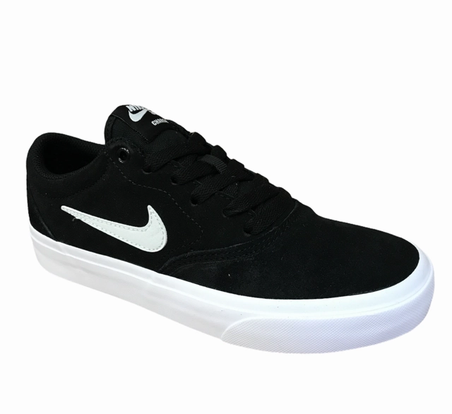 Nike scarpa sneaker da skateboard SB Charge in camoscio da ragazzo CT3112 002 nero genuine - leather - upper shoes