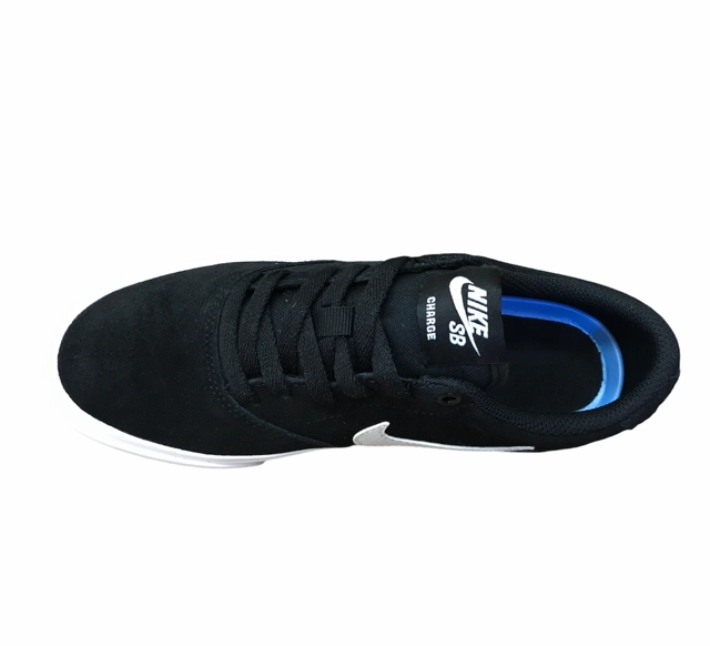 fabric - lining monochromatic shoe look Nike scarpa sneaker da skateboard SB Charge in camoscio da ragazzo CT3112 002 nero