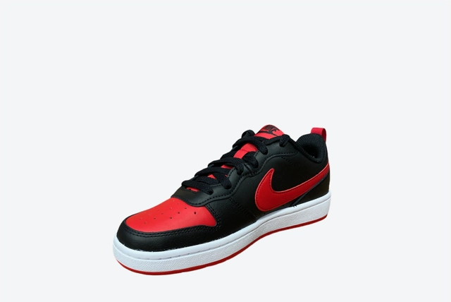 multi - use shoes Nike scarpa sneakers da ragazzi Court Borough Low  BQ5448 007 nero rosso