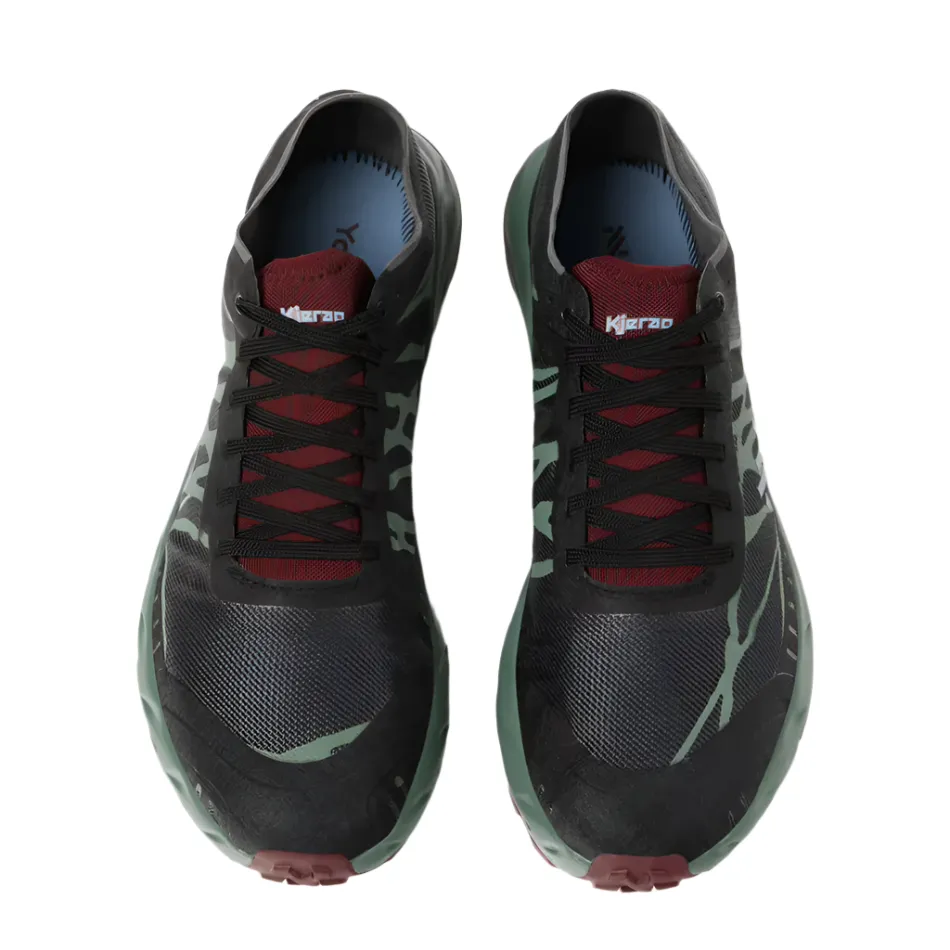 NNormal Unisex Kjerag Brut Trail Running Shoes in Red/Green AW25 aerobic dance shoes narrow - fit precision