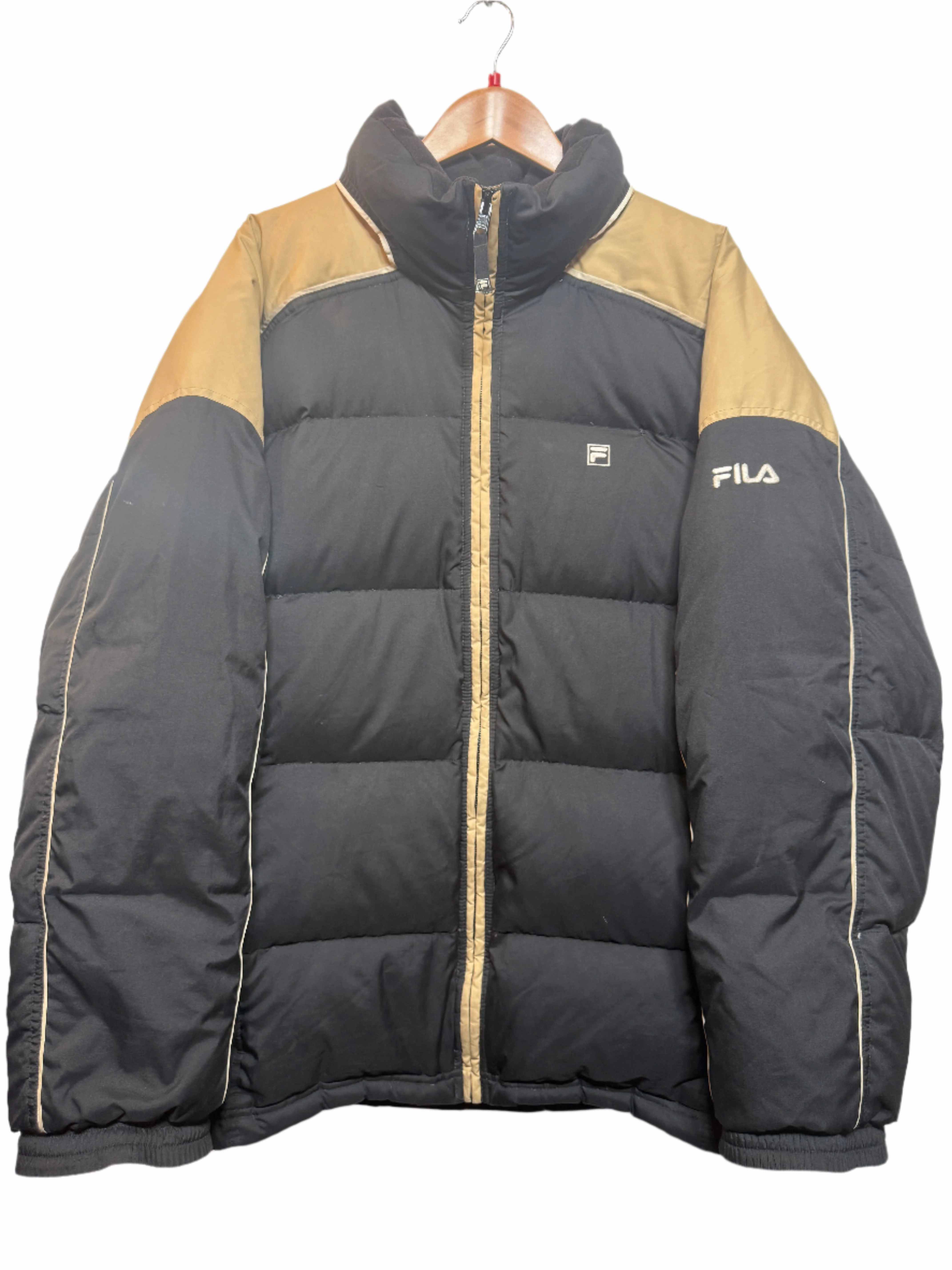 Fashion Vibe Advice Fila Mens Black Puffer Coat (Size L)