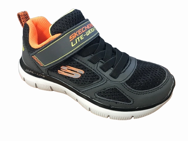 Skechers sneakers da bambino Flex Advantage 2.0 97451L CCBK grigio nero Lightweight Construction