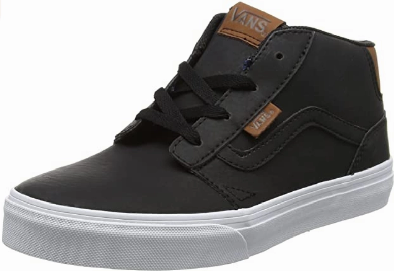 Vans scarpa sneakers da ragazzi Chapman Mid VN0A38J4K55 nero-bianco Bouncy Midsole Compound Foam Stability Plates