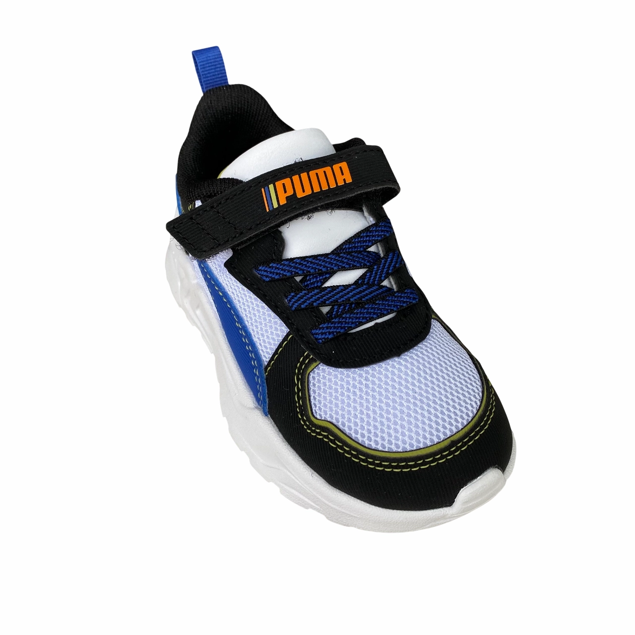 Compression Molded Midfoot team sports shoes Puma scarpa da ginnastica da bambino Trinity Lite Starblitz AC Inf 400664-02 bianco-blu