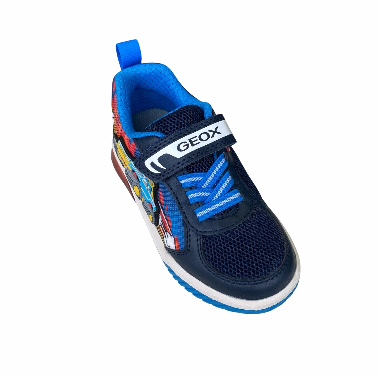 Geox scarpa da bambino con luci Inek J559CE 01454 C0693 blu running in flat terrain shoes low - mileage shoe performance