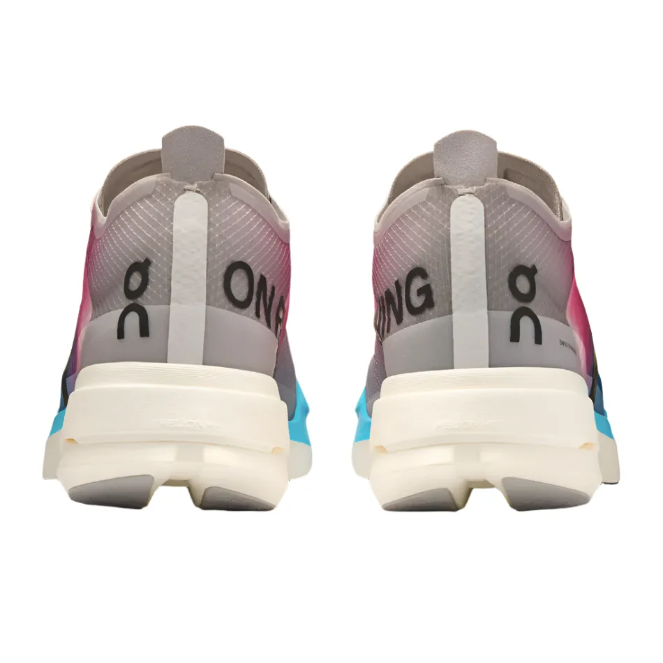 On Men's Cloudboom Strike Running Shoes in White/Horizon AW25 Slow running Shock Absorbing Plate