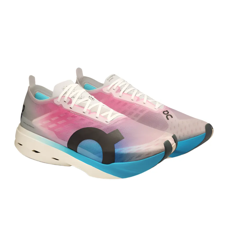 Reinforced Heel Clip On Men's Cloudboom Strike Running Shoes in White/Horizon AW25