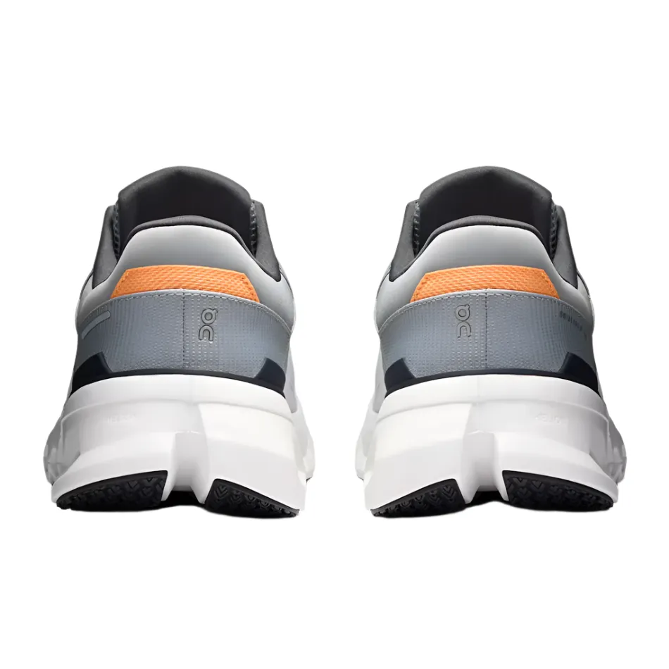moisture - wicking patent - leather - finish - design shoes On Men's Cloudrunner 2 Running Shoes in Wolf/Ivory SS25