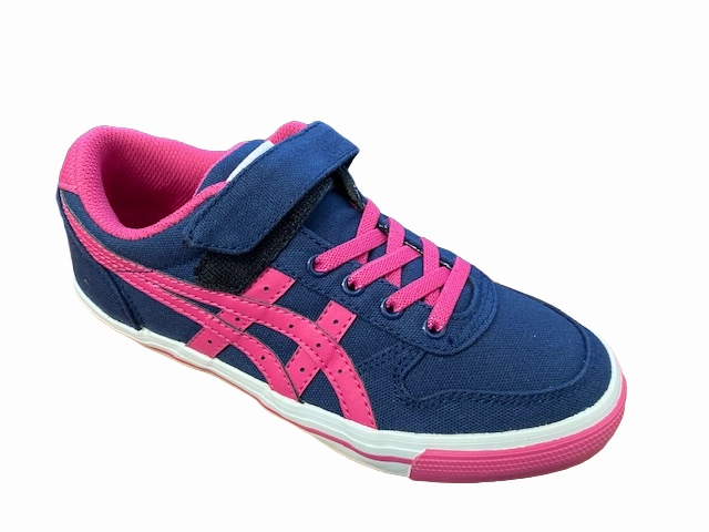 Onitsuka Tiger scarpa in tela da ragazza AAron C3C0N 5018 blu-fucsia Flexible Outsole Grooves