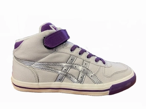 Onitsuka Tiger scarpa sneakers alta in tela da ragazza Aaron C4B1Y 1093 grigio viola argento Ergonomic Heel Lock Thermo Regulating Material