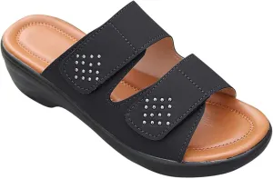 Orthopedic Sandals For Women Arch Support Walking Sandals Two Straps Wedge Sandals Bohemian Comfortable Outdoor Shoes