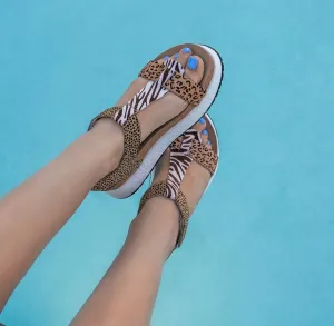 OTBT - MEND in ANIMAL PRINT Platform Sandals