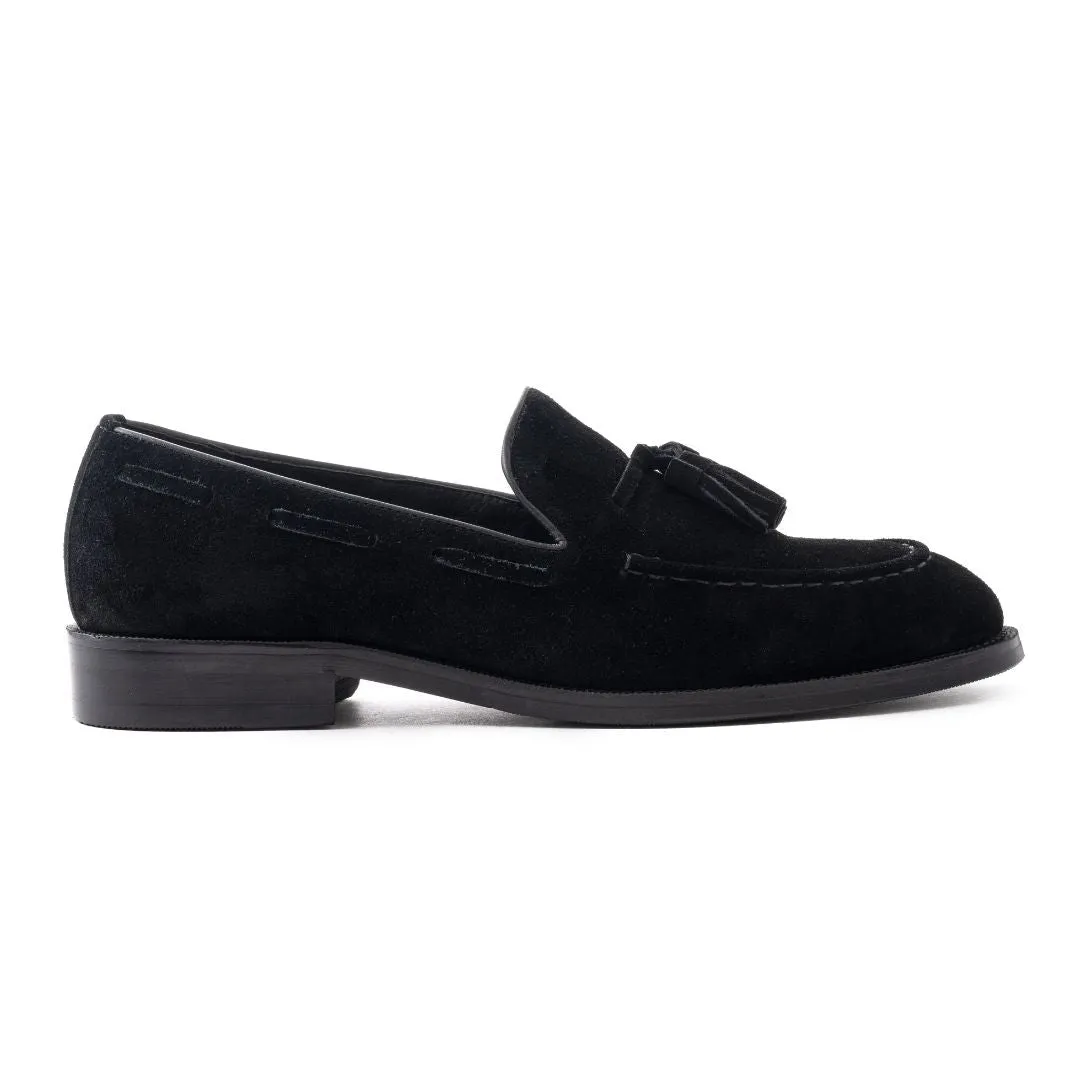 OURTHREE Lewis Suede Leather Loafers Men - BLK
