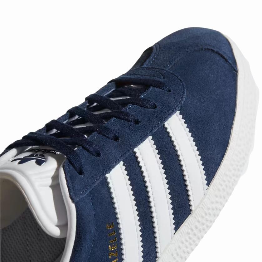 zipper Adidas Originals scarpa sneakers da ragazzi Gazelle BY9144 blu-bianco