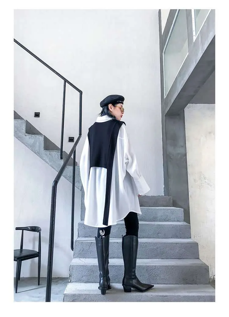 Oversized Two Piece Long Sleeve Top