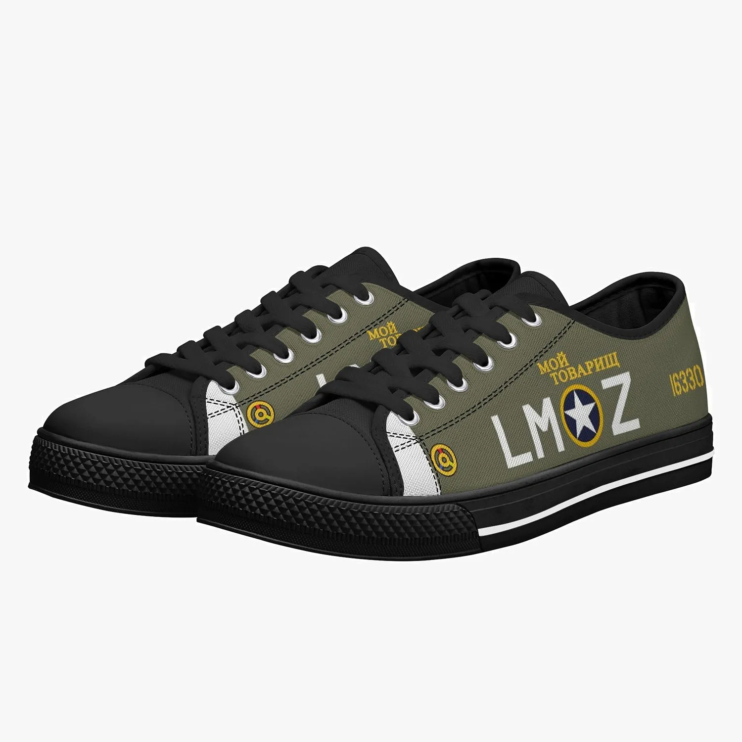 P-47 "Moy Tavarish" Low Top Canvas Shoes