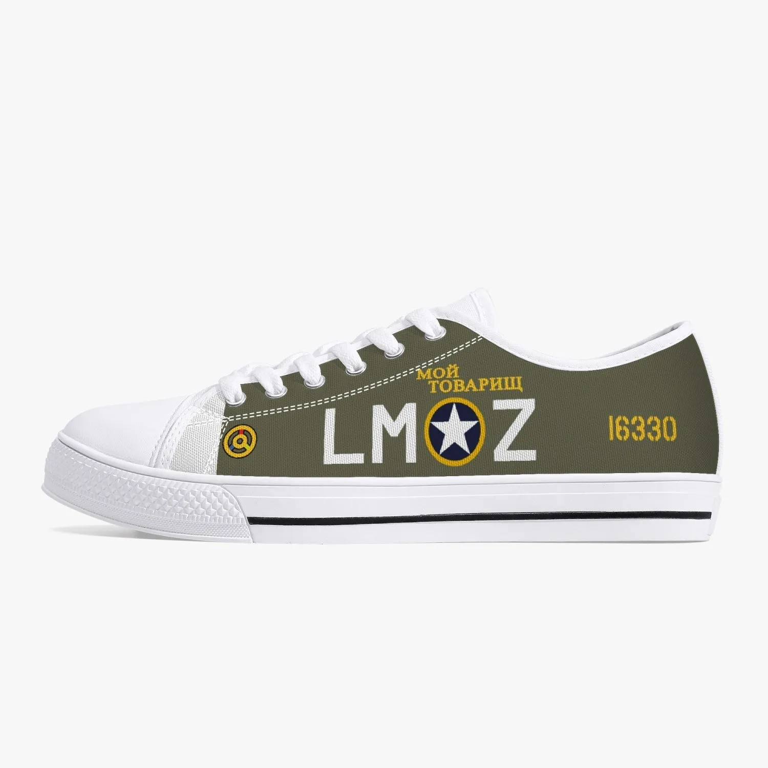 P-47 "Moy Tavarish" Low Top Canvas Shoes