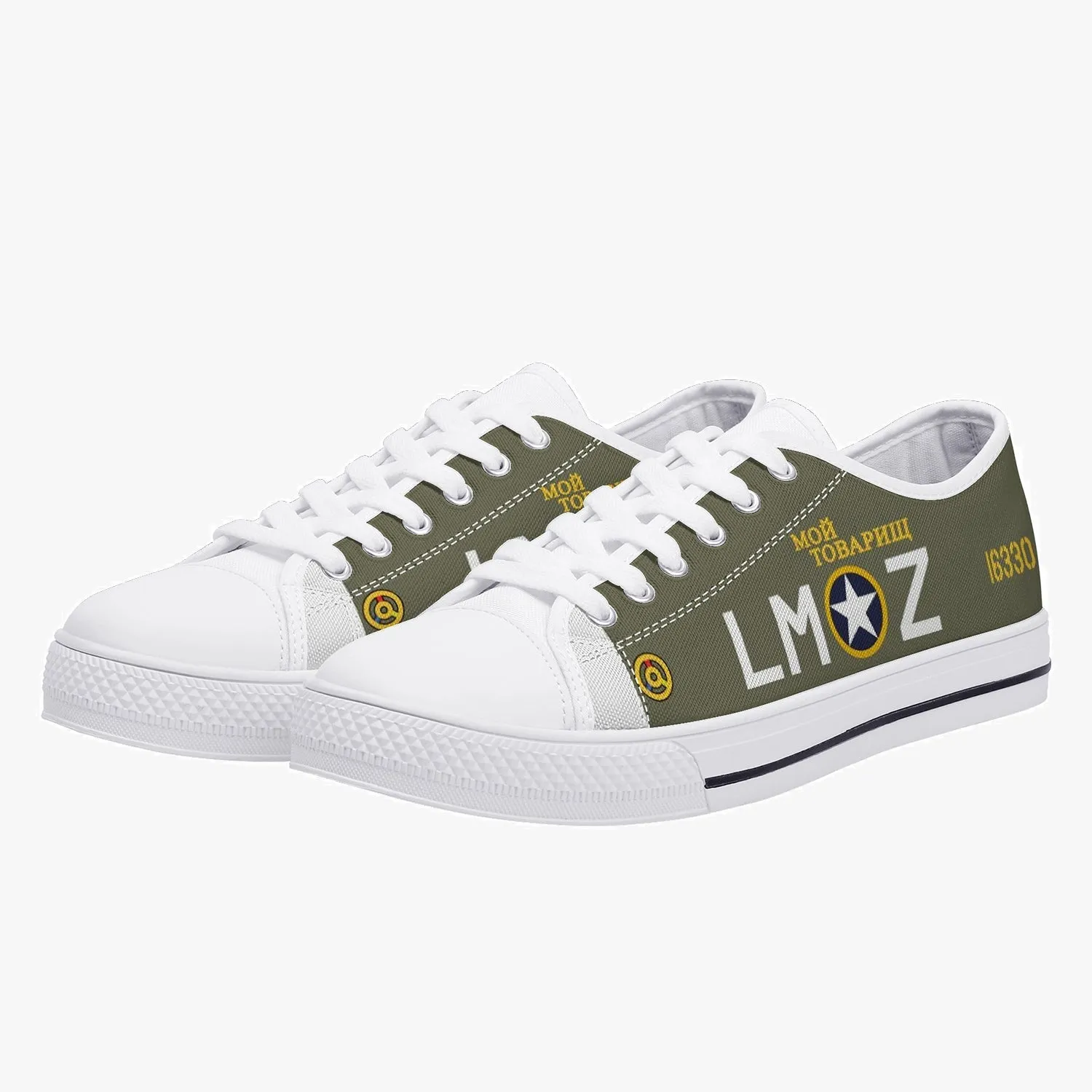 P-47 "Moy Tavarish" Low Top Canvas Shoes