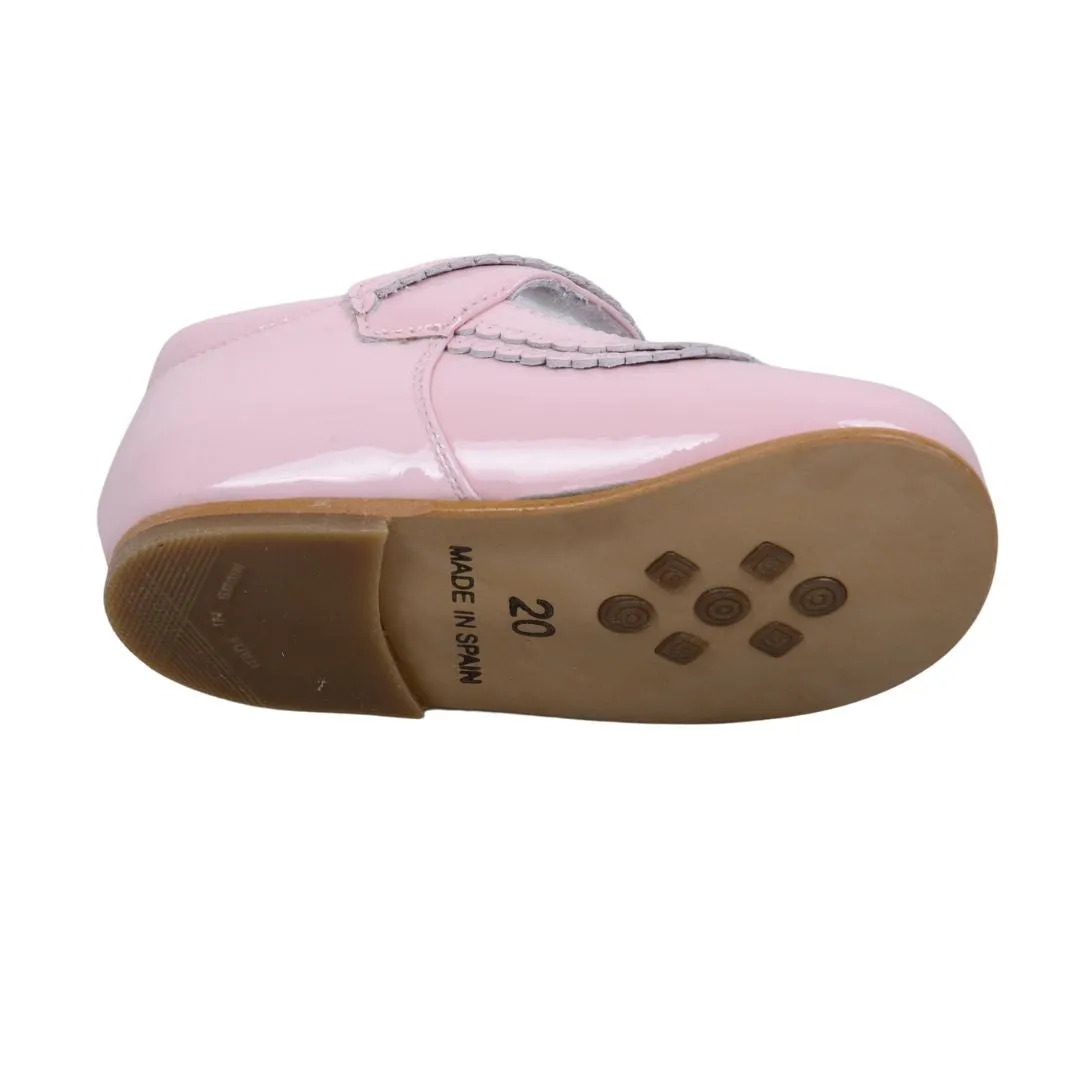Pale Pink Patent Bow Shoes