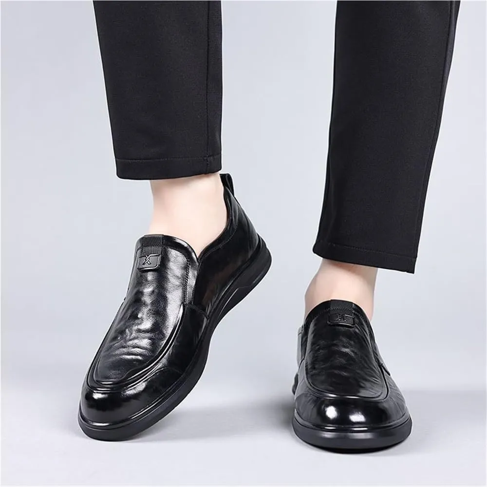 Party Loafers for Mens Faux Leather Classic Round Toe Prom Wedding Anti-Slip Non Slip Casual Shoe Slip-on