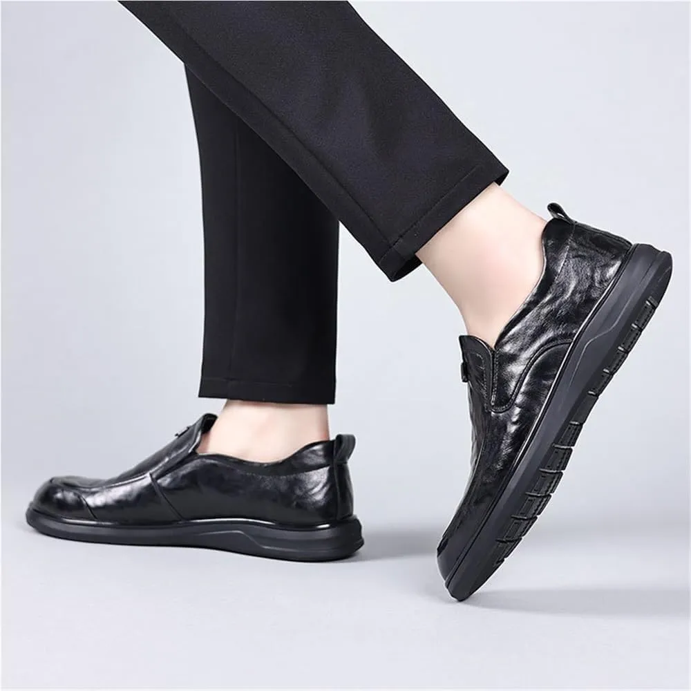 Party Loafers for Mens Faux Leather Classic Round Toe Prom Wedding Anti-Slip Non Slip Casual Shoe Slip-on