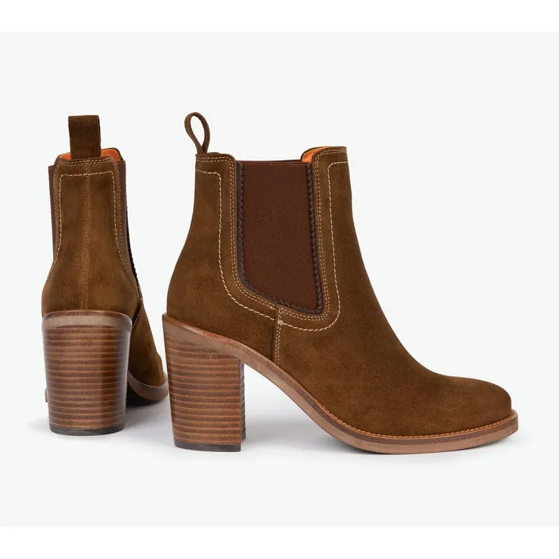 Penelope Chilvers Paloma Rociera Suede Ladies Ankle Boot - Peat