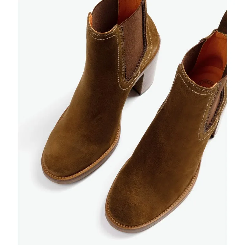 Penelope Chilvers Paloma Rociera Suede Ladies Ankle Boot - Peat