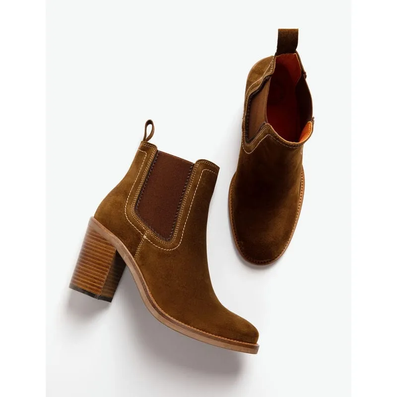Penelope Chilvers Paloma Rociera Suede Ladies Ankle Boot - Peat