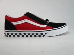 Vans scarpa sneakers da ragazzi Old Skool VN0A38HBVI71 nero-rosso-bianco Pressure Relief Channels