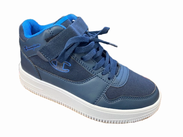 Anti slip technology outdoor adventurer Champion scarpa sneakers da ragazzo in tela Mid Cut Rebound S30813 S17 2192 blu